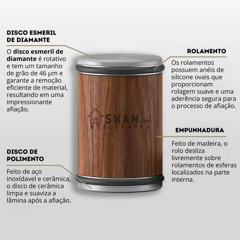 Afiador de Facas Diamond Pro – Precisão Extrema e Corte Afiado