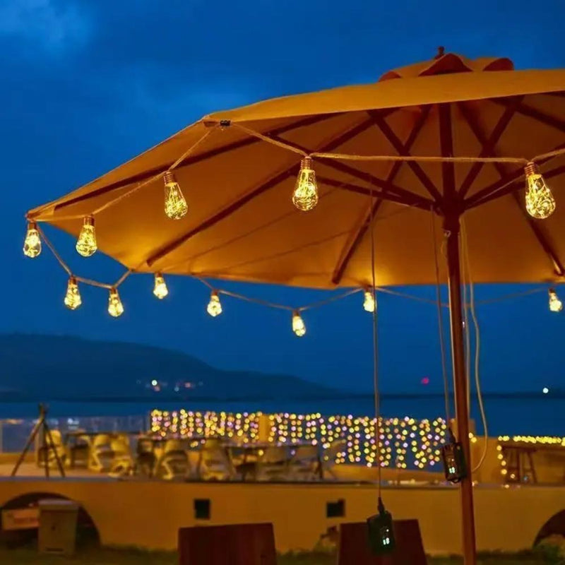 Cordão de Lâmpadas Led Solar Bulbo