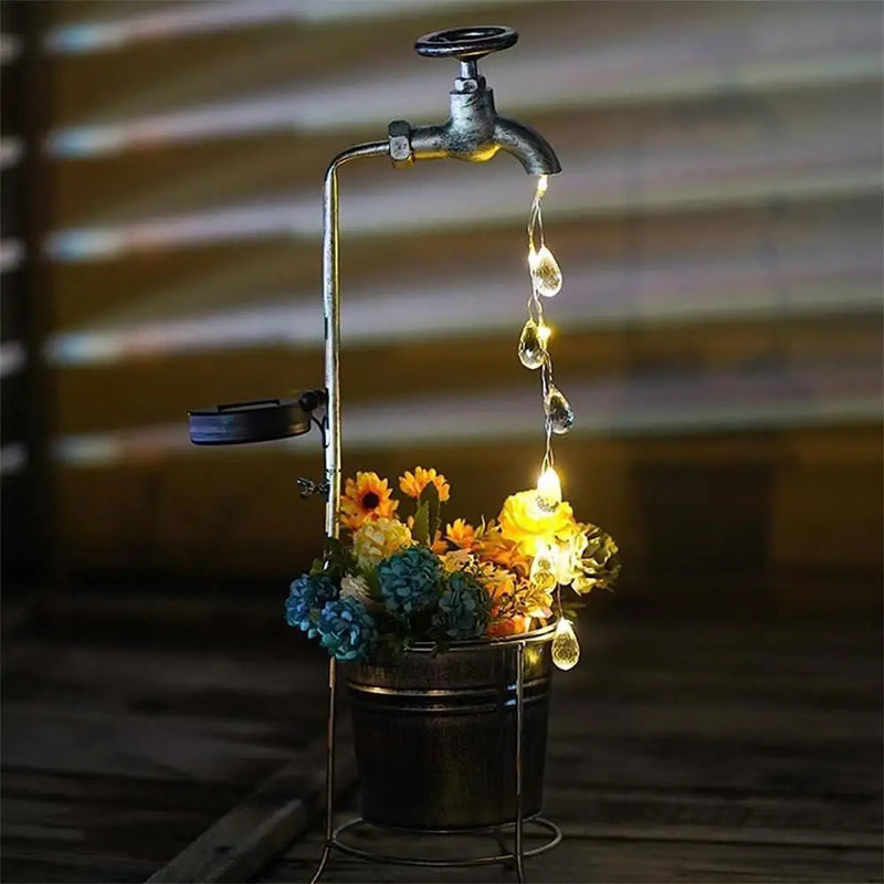 Luminária Led Solar de Torneira e Gotas D'água - Swanlight